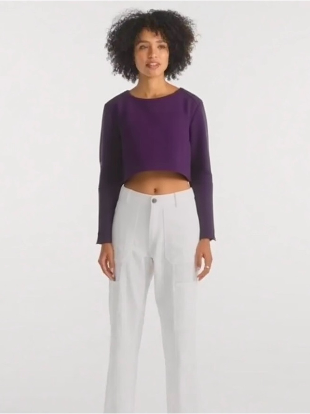 Marni Deep Purple Structured Cropped Top